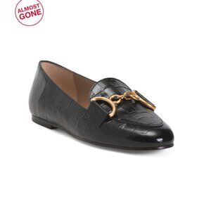 LK BENNETT Black Made In Spain Leather Daphne Flats